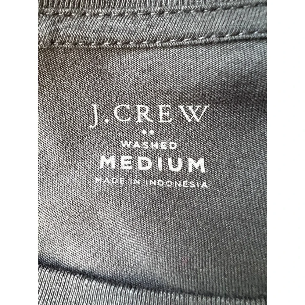 J. Crew Washed Cotton Long Sleeve Crewneck T-Shirt Size Medium NWOT
